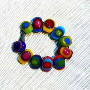 Vintage Mod Art Glass Bracelet